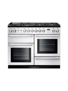 Rangemaster NEX110DFFWH/C 106110 Nexus 110cm White And Chrome Dual Fuel Range Cooker
