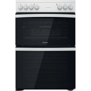 Indesit ID67V9KMWUK 60Cm Electric Double Cooker , Steam And Clean , Antistick Tray , Click And Clean