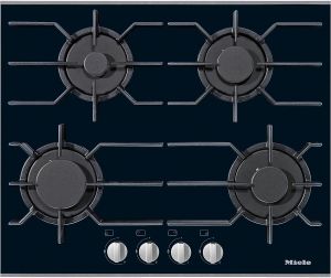 Miele KM3010 4 burners Glass based Gas Hob - Black