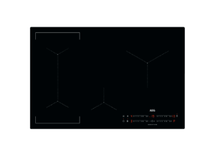 Aeg IKX84443CB 80cm 4 Zone Induction hob, Single Bridge, Slider Touch Controls, Hob2Hood