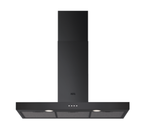 Aeg DBX3951R 90cm Chimney Hood, LED lighting, Powder Black with Black Grease filters