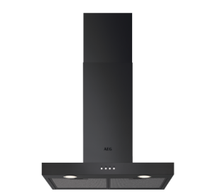 Aeg DBX3651R 60cm Chimney Hood, Powder Black with Black Grease filters