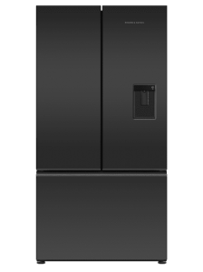 Fisher_Paykel RF540AZUB6 Fridge Freezer French Door 900mm, Recessed Handle, Matt Black Glass - Ice &
