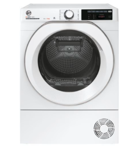 Hoover NDE H9A3TCE-80/N H-Dry 500, 9kg Heat Pump Dryer, WiFi, White, aquavision