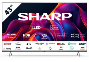 Sharp 4T-C50GM6245KS 50" 4K UHD Quantum Dot Frameless Smart TiVo TV