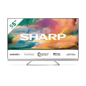 Sharp 4T-C55EQ4KM2AG 55" 4K UHD Frameless Quantum Dot Android TV