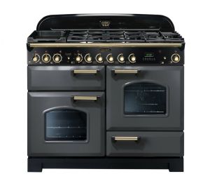Rangemaster CDL110DFFSL/B 124250 Classic DL 110 Dual Fuel SLATE BRASS