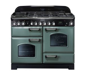 Rangemaster CDL110DFFMG/C 127250 Classic DL 110 Dual Fuel MINERAL GREEN CHROME