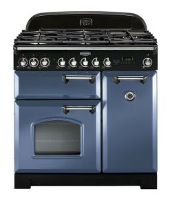 Rangemaster CDL90DFFSB/C 127500 Classic DL 90 Dual Fuel STONE BLUE/CHR