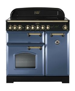 Rangemaster CDL90ECSB/B 129490 Classic DL 90 Ceramic Stone Blue / Brass