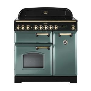 Rangemaster CDL90ECMG/B 129500 Classic DL 90 CER. Mineral Green / Brass