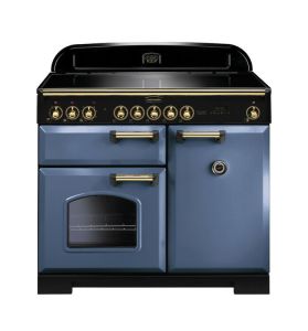 Rangemaster CDL100EISB/B 129550 Classic DL 100 Induction STONE BLUE/BRASS