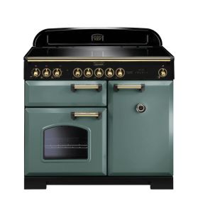 Rangemaster CDL100EIMG/B 129560 Classic DL 100 Induction MINERAL GREEN/BRASS