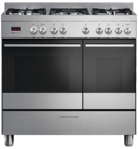 Fisher + Paykel OR90L7DBGFX1 Stainless Steel 90Cm Dual Fuel Range Cooker