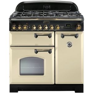 Rangemaster CDL90DFFCR/B 80960 Classic Deluxe 90cm Dual Fuel Range Cooker