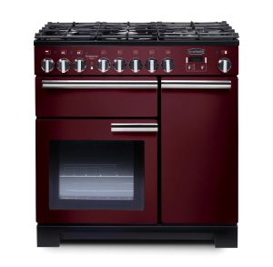Rangemaster PDL90DFFCY/C 97620 Professional Deluxe Cranberry 90cm Dual Fuel Range Cooker