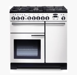 Rangemaster PDL90DFFWH/C 98960 Professional Deluxe White 90cm Dual Fuel Range Cooker