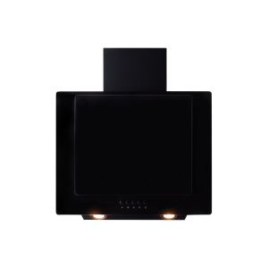 Amica AEP60BL Black 60cm angled extractor, 3 speeds, LED light, push button control, black glass