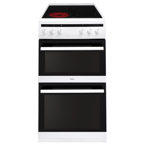 Amica AFC5100WH 50cm twin cavity, 4 x cer zone, top 41 ltr, bottom 64 ltr, white