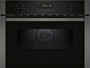 Neff C1AMG84G0B 44 Litres Built In Microwave Oven with Hot Air - Black with Graphite Trim