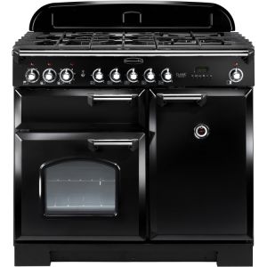 Rangemaster CDL100DFFBL/C 92490 Black /Chrome Classic Deluxe100cm Dual Fuel