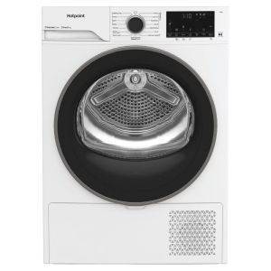Hotpoint CHD94MWBSUK Fabric Care 9KG - 60cm Heat Pump Tumble Dryer White with Black Door