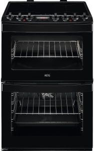 Aeg CIB6742ACB 60cm Electric Induction Double Oven, 4 Induction Cooking Zones