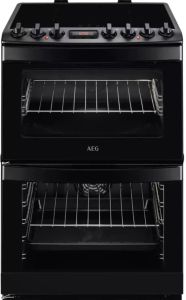 Aeg CIB6742MCB 60cm Electric Induction Double Oven, 4 Induction Cooking Zones