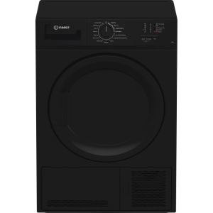 Indesit CYDC82BBGLUK Freestanding 8kg Condenser Tumble Dryer in Black