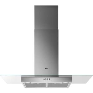 Aeg DTB3954M 90cm Transparent Glass Wall Chimney Hood LED Lighting