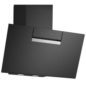 Bosch DWK87FN60B Angled Glass Chimney Hood Black glass