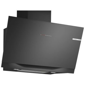 Bosch DWK91LT60B Angled Glass Chimney Hood Black glass