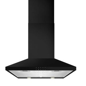 Cda ECH63BL Chimney extractor, ducted/recir, 3 speeds, 475m3/h, 64 dBA, LED lighting, black