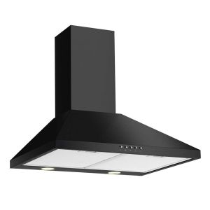 Cda ECH73BL Chimney extractor, ducted/recirc, 3 speeds, 498m3/h, 64 dBA, LED lighting, black