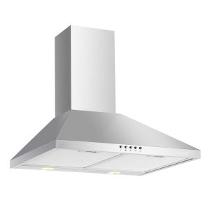 Cda ECH73SS Chimney extractor, ducted/recirc, 3 speeds, 498m3/h, 64 dBA, LED lighting, SS