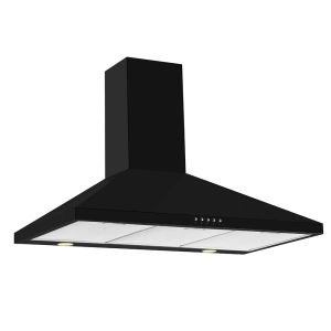 Cda ECH93BL Chimney extractor, ducted/recir, 3 speeds, 468m3/h, 64 dBA, LED lighting, black