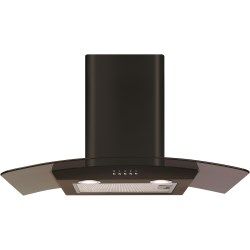 CDA ECP72BL curved glass extractor hood