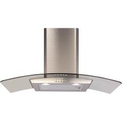 CDA ECP82SS curved glass extractor hood
