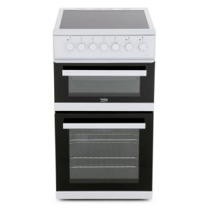 Beko EDVC503W White 50cm Cooker with Double Oven