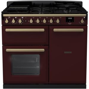 Rangemaster ESDL100DFPBOR/AB1 Estel Deluxe 100cm Dual Fuel Bordeaux