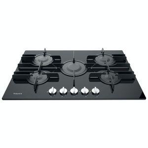 Hotpoint FTGHG751DHBK 70Cm Premium Direct Flame Gas Hob, Cast Iron