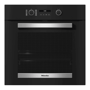 Miele H2465BP Black/Steel Single Oven