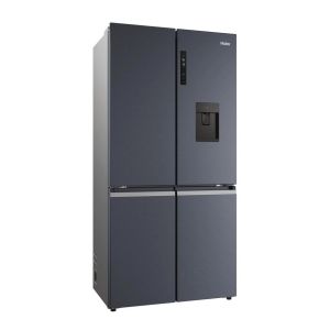 Haier HCR5919EHMB 90cm Freestanding American Fridge Freezer - Brushed Black