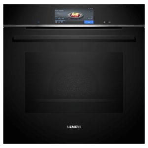 Siemens HB778G3B1B Single Oven with activeClean Black with steel trim