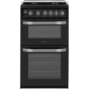 Hotpoint HD5G00CCBK/UK 50Cm Double Gas Oven Cooker