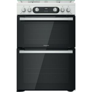 Hotpoint HD67G02CCW/UK 60Cm Gas Double Electric Cooker