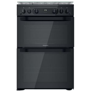 Hotpoint HDM67G0CCB/UK 60Cm Gas Double Cooker