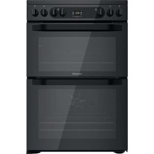 Hotpoint HDM67V92HCB/UK 60Cm Electric Ceramic Hob Double Cooker 