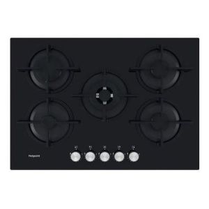 Hotpoint HGS72SBK 75Cm Gas On Glass Hob