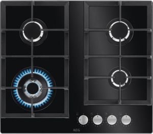 Aeg HKB64420NB 60cm Flamelight, Gas on glass hob